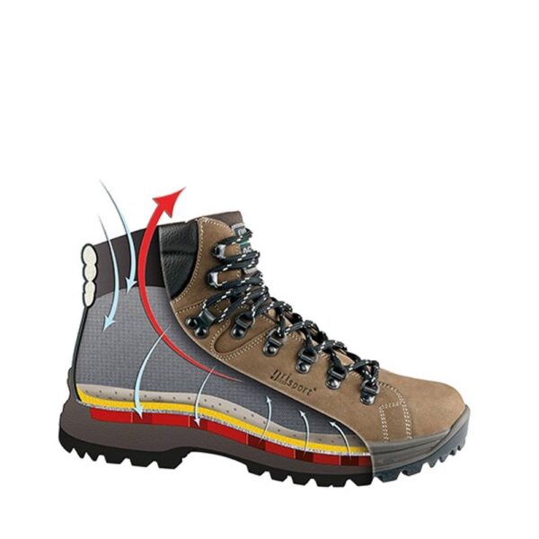 Grisport Ορειβατικό Μποτάκι Αδιάβροχο Gritex Καφέ - 11603-BROWN-GTX